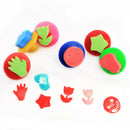Kids Painting Ink Pad Stamp and Sponge Painting Shapes Art Crafts Supply