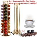 Oasiswj 360 Rotating 40 Capsule Coffee Pod Holder Capsules Dispensing Tower R5O6