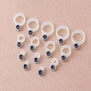 14Pcs Silicone Fishing Rod Wire Ring Fishing Line Guide Ring Different Size 1-14