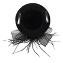 Organza veil foil hat mini top hat hair clip