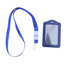 10Pcs PU Leather Pocket ID Card Pass Badge Holders Case With Neck Strap Lan Q6Q4