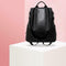 Women Backpack PU Leather School Shoulder Bag Casual Rucksacks (Black)