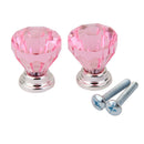 Diamond Design Drawer Knobs Kitchen Dresser Cupboard Furniture Door Pink