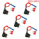5 Kit Car Add-a-circuit Fuse TAP Adapter Standard ATO ATC Auto Blade Fuse  IHH