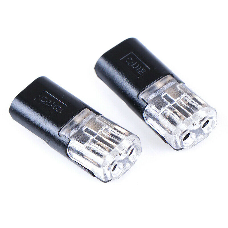 10pcs 2pin Pluggable Spring Lock Wire Connector Cable Crimp Terminal J Ew