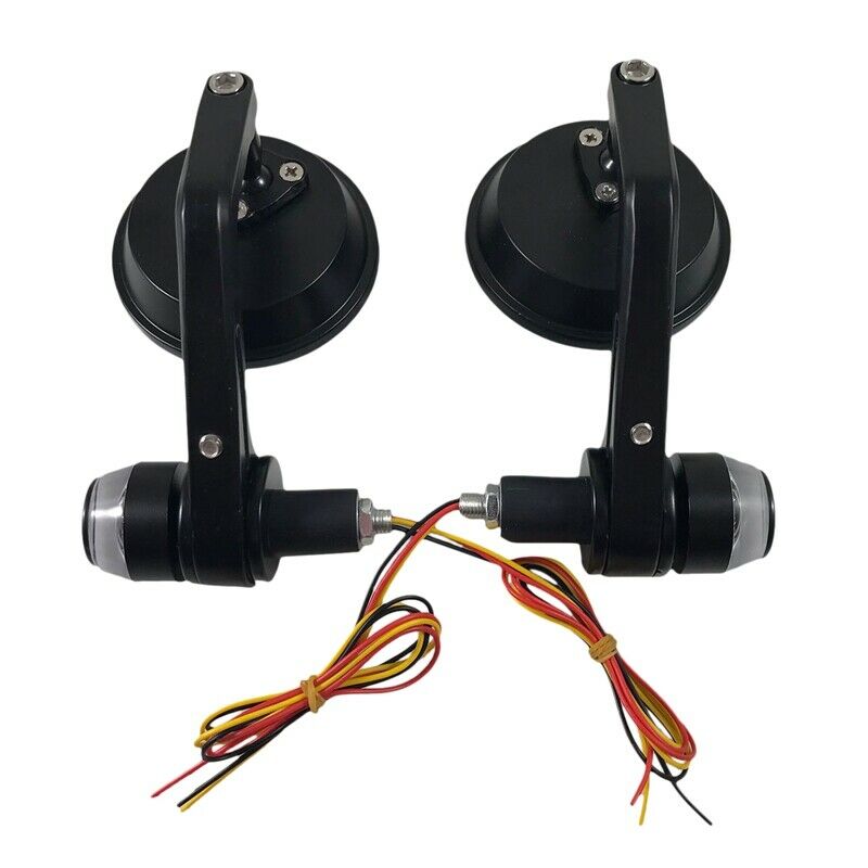 Motorcycle Rearview Mirror 7/8 Inch Cnc Handle Mirror With Turn Signal Y6H9