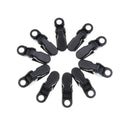 20 Pieces Plastic Tie Down Emergency Awning Set Tarp Clip Tent Clamp Black
