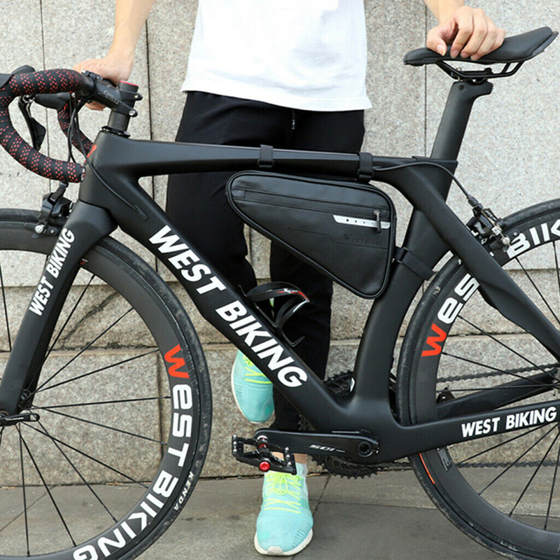 Waterproof Triangle Cycling  Front Tube Frame Saddle Bag Phone Pouch