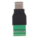 1pcs USB Male to 5 Pin Screw + 1pcs USB Female to 5 Pin Screw with Shield