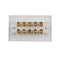 Audio 5 Speaker 10 Binding Post Banana Jack Wall Face Plate Panel 115x70mm