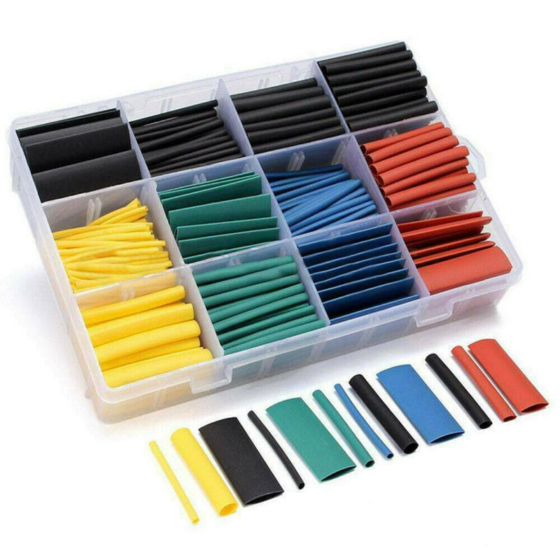 328Pcs Car Assorted Electrical Cable Heat Shrink Tube Tubing Wrap Sleeve Kit Set