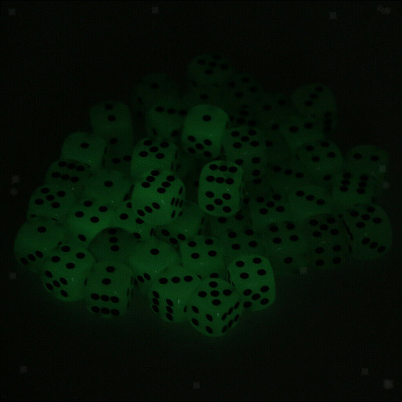 50PCS Surprise me D6 Dice Glow in the dark Dice 14mm for Board Party Table Games