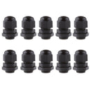 10X 4-8mm Durable PG9 Black IP68 Waterproof Cable Gland Adaptor Connector