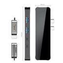 USB C HUB Type C Thunderbolt 3 Dock 7 in 1 USB-C Adapter with USB 3.0 Ports