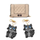 1pcs DIY Keychain Hand Made Diamond Painting Full Drill Pendant (Raccoon)