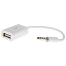 3.5mm Male AUX Audio Plug Jack To USB 2.0 Female Converter Cable Cord Car M X1P1