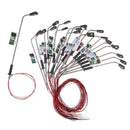 20Pcs Painted LED Lamppost Wire Courtyard Lights 1/200 HO for Roadway Scene