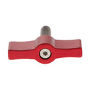 Aluminum T Type M6 Rotating Knob Handle Adjustable Thumb Lever Screw (Red,