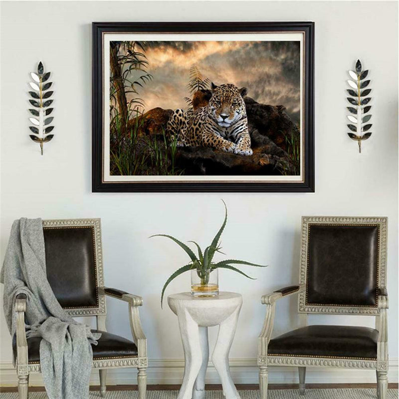 5D DIY Full Drill Diamond Painting Leopard Cross Stitch Embroidery Mosaic
