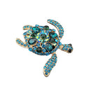Fashion Charm Rhinestone Blue Turtle Brooch Pin Crystal Brooch Pins Jewelry  3c