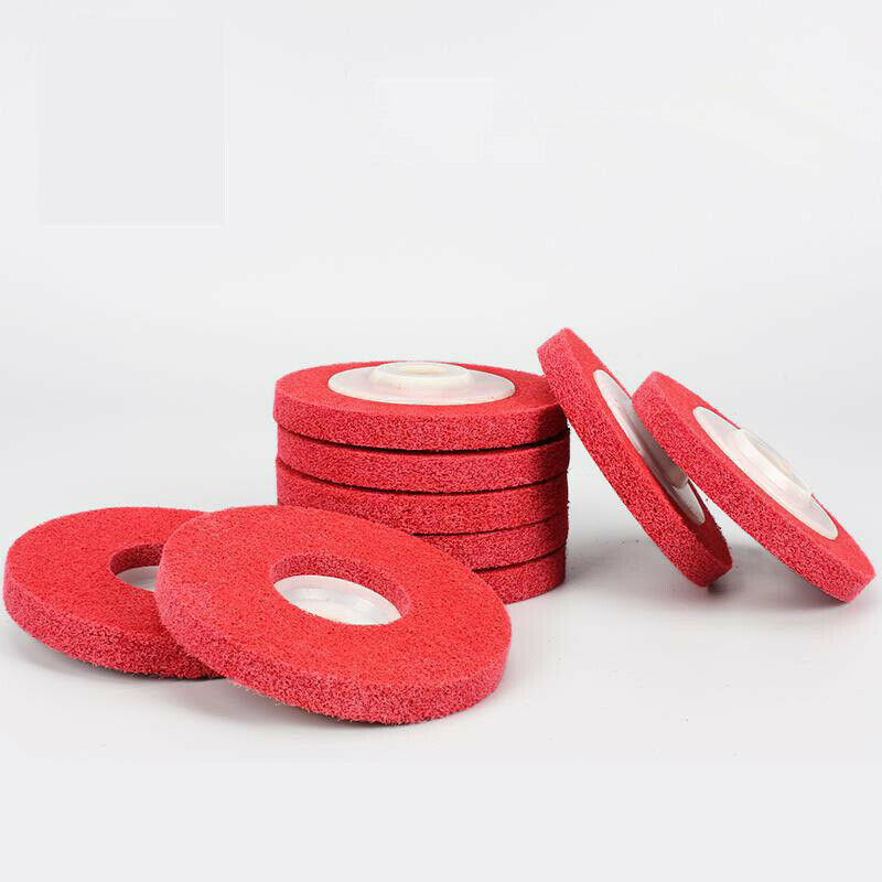 10Pcs Polishing Wheel 100X16Mm9P Non Woven Abrasive Wheel Nylon Fiber Polis F8C8