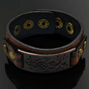 Fashion Punk Gothic Leather Belt Men Women Bracelet Wristband Bangle Cuff Unisex