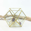 Geometric Metal Glass Succulent Plant Planter Vase Wedding Decor Terrarium