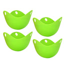 Set of 4 Kitchen Egg Poacher Safe Egg Maker For Microwave Stovetop Green