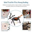 2X(Wax Seal Kit Wax Seal Warmer, Wax Seal Stamp Set Sealing Wax Furnace Too