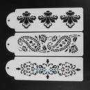 3pcs Plastic Cake Stencil Set Sugarcraft Biscuit Decorating Mold DIY Baking Tool