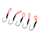 Lot of 5 Assist Hooks 2/0 Carbon Steel Jigging Fishing Hook with PE Line