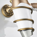 Spiral Blow Hair Dryer Stand Holder Wall Mounted Holder Rack Organizer Brass