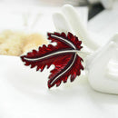 Red Maple leaf Brooch for Women Plant Brooch Cute Enamel Pin Fashion Jewelr