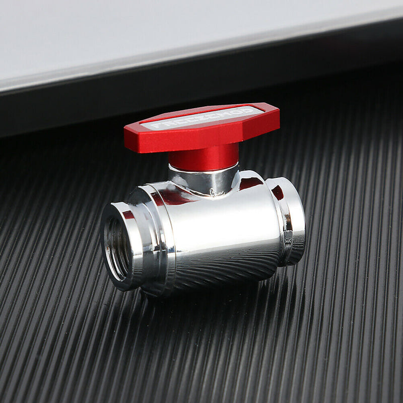 G1/4 Thread Vent Valve Water Ball Valve for PC Water Cooling System (Red) A