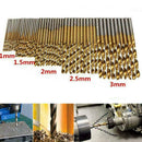 50 PCS HSS Cobalt Twist Drill Bits Tools For Hard Stainless Metal 1mm-3mm E5Z1