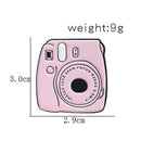 Pink Cartoon Backpack Book Camera Pins Brooch Badges Jewelry Gift (Style 1)