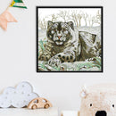 14CT Stamped Cross Stitch Kit Animal Tiger Embroidery (D553 Snow Tiger)