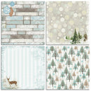 12x Christmas Snow Background Scrapbooking Paper DIY Planner Card Diary Crafts