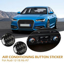 For Audi A6 A7 2012-2018 2pcs Carbon Fiber Air Conditioning Knob Cover Stickers