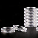 23mm 100pcs Applied Clear Round Cases Coin Storage Capsules Holder Plastic AT3C