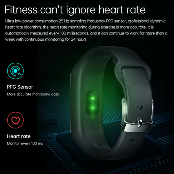Bluetooth Fitness Tracker Smart Watch Bracelet Sleep Monitor for Women Men