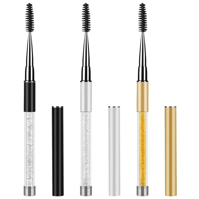 Mascara Brushes Wands - Eyebrow Brush with Cap 3 Pcs Portable Eye Brush Eye Q5L7
