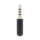 4Pole 3.5mm Male Plug Earphone Plug Soldering Headset Connector Red & Black