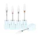 5 Pcs Ceramic Nail Drill Bits Less Dust Acrylic Nail File Drill Bit for Manicure