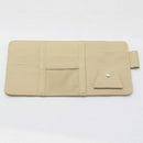 1x Beige Car Van Truck Sun Visor PU Sunshade Cards Pen Storage Bag Holder Case
