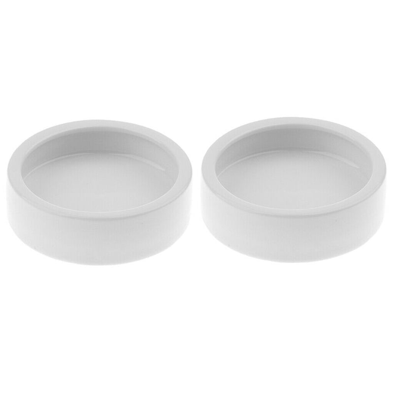 2 Pcs Reptile Ceramic Feeding Dish Food Water Bowl Feeder Worm Basin Tray