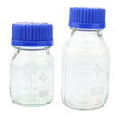 2 Pieces Clear Glass Reagent Sample Bottle Jar Graduated Laboratory 2 Size