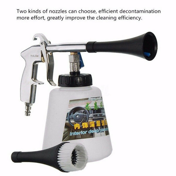 High Pressure Air Pulse Car Cleaning Gun Interior Exterior Cleaner Brush EU P BX