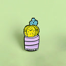 Cartoon Cute Potted Plant Brooch Badge Unisex Shirt Enamel Pins (Style 5)