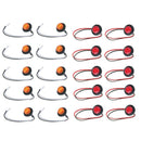 20 Mini 3/4" Red&Amber LED Marker Bullet Lights Lamp for Truck Trailer Bus